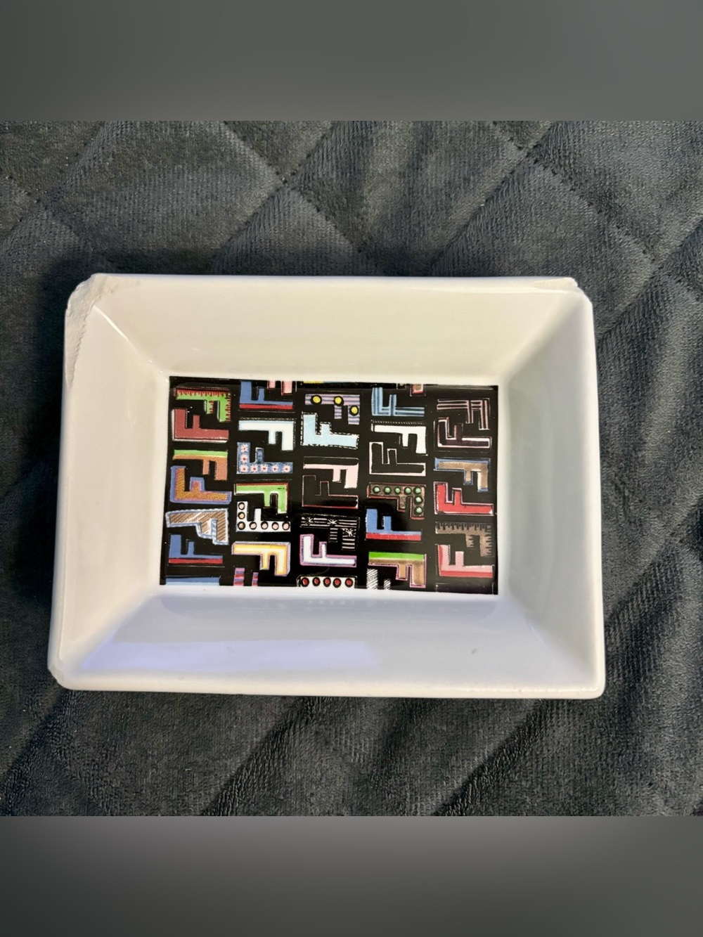 Fendi Monogram Ash Tray/Home Decor Tray